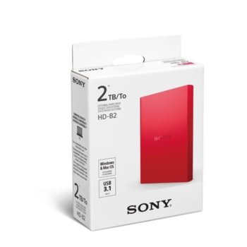 Sony External HDD 2TB Red HD-B2REU