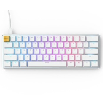 Клавиатура Glorious Whit Ice GMMK RGB Compact (GATA-1340), гейминг, механична, кафяви Gateron суичове, бяла, USB | JAR Computers Glorious GATA-1340