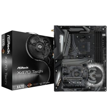 Дънна платка ASRock X470-Taichi, X470, AM4, DDR4, PCI-E(HDMI), 6x SATA 6Gb/s, 1x Ultra M.2, 1x USB 3.1 Gen2 Type-C, 802.11ac Wireless, Bluetooth 4.2, ATX | JAR Computers Дънна платка ASROCK X470 Taichi 2 years
