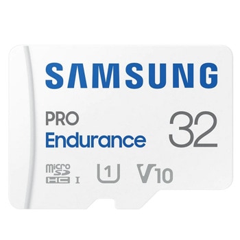 Карта памет 32GB microSDHC с адаптер, Samsung PRO Endurance (MB-MJ32KA/EU), Class 10 UHS-I, скорост на четене до 100MB/s, скорост на запис до 30MB/s | JAR Computers Samsung MB-MJ32KA/EU 32GB PRO Endurance