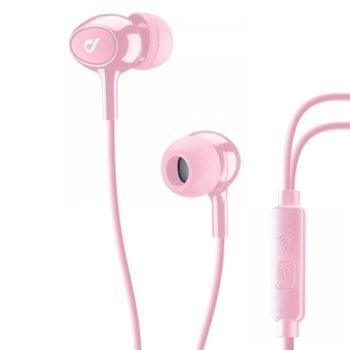 Слушалки Cellular Line ACOUSTIC, микрофон, тип "тапи", мощен бас, бутон за разговори, розови | JAR Computers Cellular Line ACOUSTIC Pink ACOUSTICP
