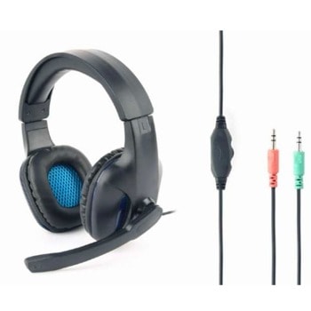 Слушалки Gembird GHS-04, микрофон, гейминг, 2x AUX, черни | JAR Computers Gembird GHS-04