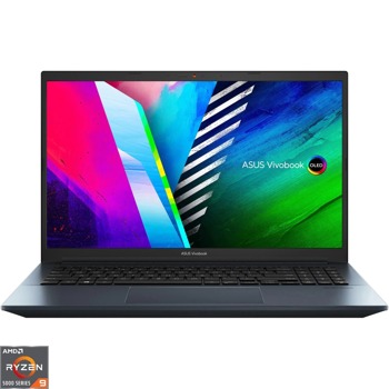 Лаптоп Asus Vivobook Pro 15 M3500QC (90NB0UT2-M03940) (син), осемядрен AMD Ryzen 9 5900HX 3.3/4.6GHz, 15.6" (39.62 cm) Full HD OLED Display & GF RTX 3050 4GB, (HDMI), 16GB DDR4, 1TB SSD, 1x USB Type-C, No OS | JAR Computers Asus Vivobook Pro 15 M3500QC