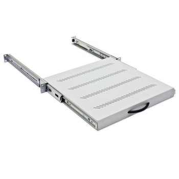 Тава Triton RAC-UP-X31 за комуникационен шкаф, 19", 1U, 450мм дълбочина, 45кг товароносимост, перфорирана, телескопична | JAR Computers Triton RAC-UP-X31