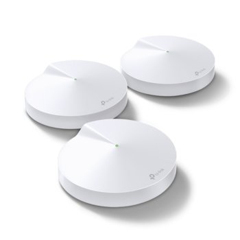 Точка за достъп TP-Link Deco P7(3-pack) AC1300+AV600 хибрид, 2.4 GHz (400 Mbps)/5GHz (867Mbps), 2x LAN 1000, 1x USB Type-C Port, Bluetooth v4.2, 4x вътрешни антени, 3 в опаковка | JAR Computers TP-Link Deco P7(3-pack) AC1300+AV600 хибрид