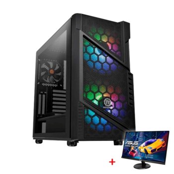 Настолен компютър PC "Asus Strix" + Монитор ASUS VP249QGR, шестядрен Comet Lake-S Intel Core i5-10500 3.1/4.4Hz, NVIDIA GeForce RTX 2060 SUPER 8GB (DP/HDMI), 16GB DDR4, 1TB HDD & 256GB SSD, USB 3.2 (Gen2), Free DOS | JAR Computers Asus Strix