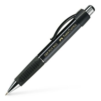 Химикалка Faber-Castell Grip Plus, 0.4 mm дебелина на писане, син цвят на писане, черна | JAR Computers Faber-Castell Химикалка Grip Plus черна
