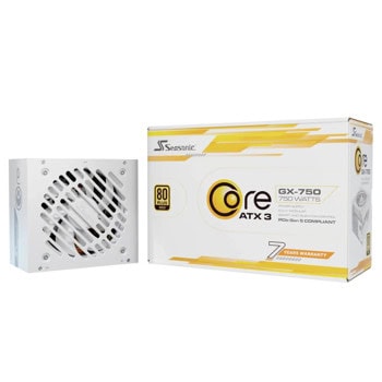 Захранване Seasonic CORE GX White, 750W, 80 Plus Gold, 120mm вентилатор | JAR Computers захранване seasonic core gx white 750w