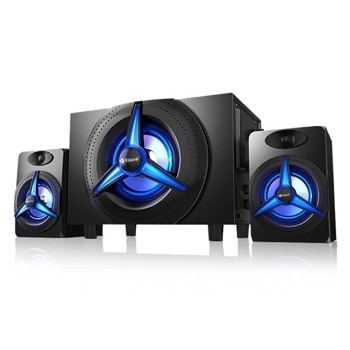 Тонколони Kisonli TM-7000A, 2.1, 25W, AUX, Bluetooth 5.0, USB, SD Card, черни, дистанционно | JAR Computers Kisonli TM-7000A 22148