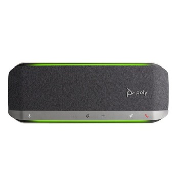 Тонколона POLY SYNC 60 SY60-M, 2.0x 50 mm, 2x 2.0x 10W, USB-C/A, Bluetooth, Wirelessly, черно/зелена, до 3m обхват на микрифона, до 30 часа работа, LED Voice level meter | JAR Computers POLY SYNC 40+ 218765-01