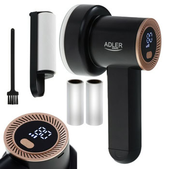 Пилинг за дрехи Adler AD 9619, 10W, LCD дисплей, черен | JAR Computers Пилинг за дрехи Adler AD 9619