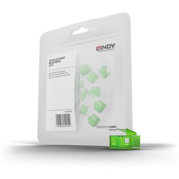 Блокери Lindy 40473, за заключваща система RJ-45, 20 бр. (без ключ) | JAR Computers RJ 45 Port Blocker LNY-40473