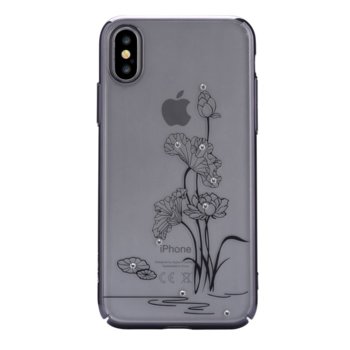 Калъф за Apple iPhone XS, поликарбонатов, Comma Crystal Starlight, с кристали Сваровски, черен | JAR Computers Comma Crystal Starlight for Apple iPhoneXS black