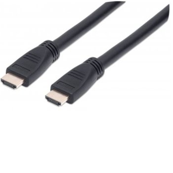 Кабел Manhattan 353977, от HDMI(м) към HDMI(м), 10м, черен | JAR Computers Manhattan 353977 HDMI(м) към HDMI(м) 10м