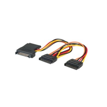 Преходник SATA 15pin -> 3x SATA 15pin | JAR Computers Захранващ кабел SATA 15pin/3x SATA 15pin
