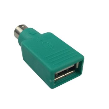 USB A(ж) - PS/2(м), сив