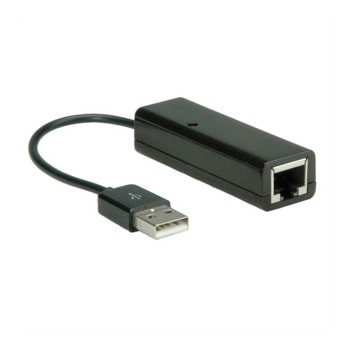 Мрежови адаптер Roline 12.99.1107, от USB А(м) към RJ-45(ж), 10/100 Mbps, черен | JAR Computers Roline USB A(м) - RJ-45(ж)