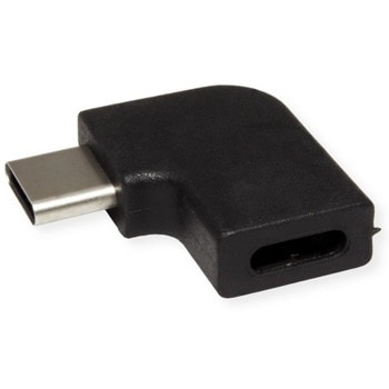 Преходник Value 12.99.2996, от USB C(м) към USB C(ж), ъглов, черен | JAR Computers Value 12.99.2996