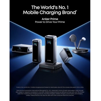 anker prime power bank 26250 mah 300w тъмносив