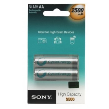 Акумулаторна батерии Sony NHAAB2E, AA, 1.2V, 2500mAh, 2бр. | JAR Computers Sony NHAAB2E Rechargeable 2*2500