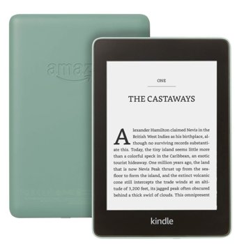 Електронна книга Amazon Kindle Paperwhite 2018 г.(зелен), 6" (15.24 cm) сензорен екран, процесор 1Ghz, 256MB RAM, 32GB Flash памет, WiFi 802.11n, Linux, 206g image