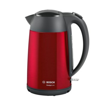 Електрическа кана Bosch TWK3P42, 1.7 л. обем, 2400W, червена | JAR Computers Bosch TWK3P42