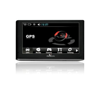 PRIVILEG 50FM 5" (12.7 cm) сензорен екран, 4GB вградена памет & SD Card слот, аудио/видео плеър, FM трансмитер | JAR Computers PRIVILEG 50FM 5" (12.7 cm) сензорен екран