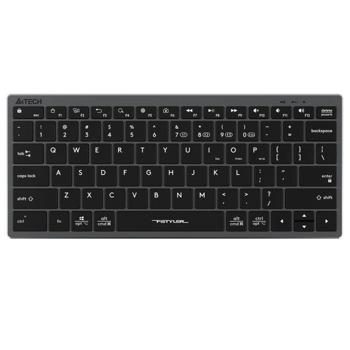 Клавиатура A4tech FBX51C FStyler Stone black, безжична, Bluetooth/Wireless, бутони с нисък профил, свързване едновременно с до 4 устройства, кирилизирана, черна image