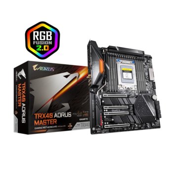 Дънна платка Gigabyte TRX40 AORUS MASTER, TRX40, sTRX4, DDR4, PCI-E 4.0 (CF&SLI), 8x SATA 6Gb/s, 3x M.2 slots, 4x USB 3.2 Gen 2, Wi-Fi, Bluetooth, E-ATX | JAR Computers GIGABYTE TRX40 AORUS MASTER