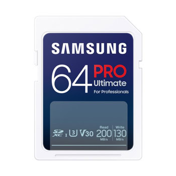 Samsung 64GB SDXC Pro Ultimate MB-SY64S/WW | JAR Computers Samsung 64GB SDXC Pro Ultimate MB-SY64S/WW