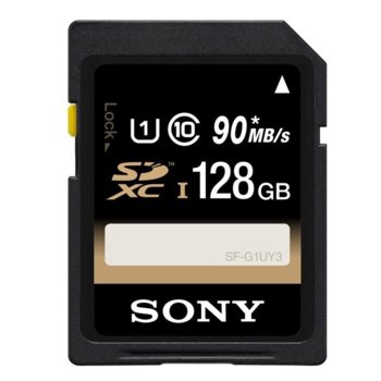 128GB SD, Sony, UHS-1, class 6