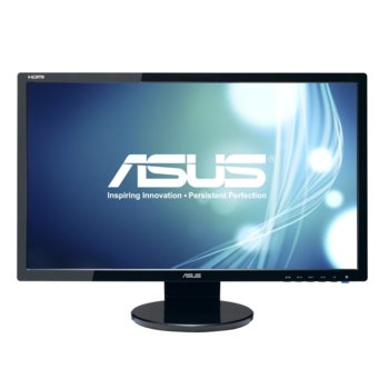 Монитор 23.6" (59.94 cm) ASUS VE247H FULL HD LED, 2ms, 10 000 000:1 300cd/m2, HDMI & DVI, колонки, черен | JAR Computers ASUS VE247H FULL HD LED