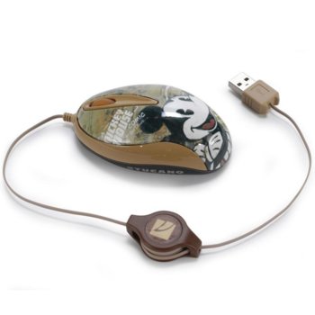 Мишка Tucano MINI-MKERDM-01, оптична 800 dpi., USB, кафява | JAR Computers Оптична мини мишка MINI-MKERDM-01
