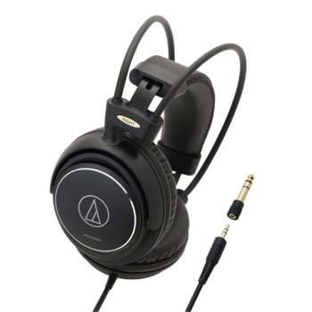 Слушалки Audio-Technica ATH-AVC500, 53мм говорители, 10-25kHz, 106 dB/mW, 3м кабел, 6.3мм адаптер, черни | JAR Computers Audio-Technica ATH-AVC500