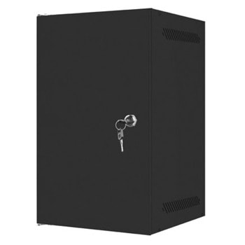 Комуникационен шкаф Lanberg WF10-2309-00B, 10", 9U, 280x310mm, товароносимост 20кг, черен | JAR Computers Lanberg WF10-2309-00B
