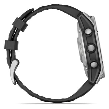 Garmin fenix E Stainless Steel Black Silicone