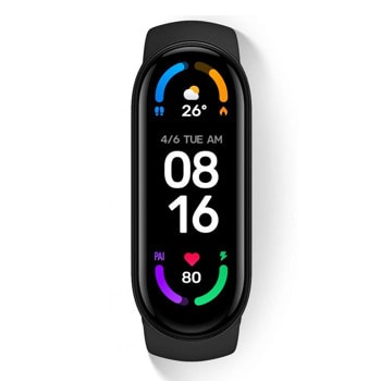 Смарт гривна Xiaomi Mi Smart Band 6, 1.56 (3.96 cm) AMOLED сензорен дисплей, до 14 дни време на работа, 30 режима за фитнес, Bluetooth, черен | JAR Computers Xiaomi Mi Smart Band 6 Black