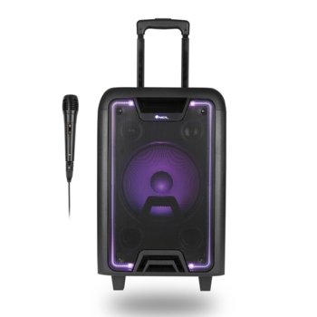 Тонколона NGS Wild Metal, 2.0, 120W, Bluetooth, AUX, USB, micro SD слот, FM, черна, безжична, до 7 часа време на работа, караоке, RGB подсветка | JAR Computers NGS Wild Metal