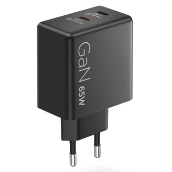 Lenovo Dual USB-C 65W GaN Charger Black 40AW065BEU