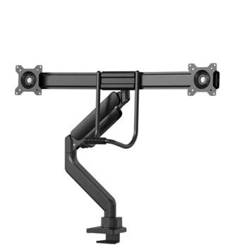 Стойка за монитори NewStar Neomounts Screen Desk Mount 2 screens (Разопакован продукт), за плот, за екрани от 17"до 32", VESA 100x100, до 16 кг., регулируема, за 2 монитора, черна | JAR Computers NewStar DS75-450BL2