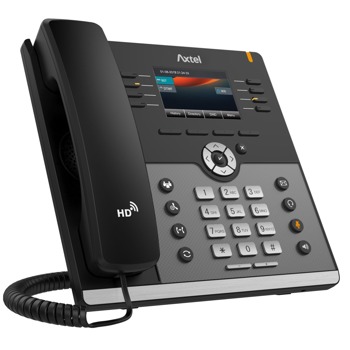 VoIP телефон AxTel 500W, 3.5" 480x320 цветен дисплей, WiFi, Bluetooth, 12 SIP акаунта, 2x 10/100/1000 Mbps LAN порта, PoE 802.3af клас 2, черен image