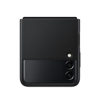 Samsung Galaxy Z Flip 3 Leather Cover, Black