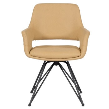 Трапезен стол Carmen DEVON, до 120kg., дамаска, прахово боядисана метална база, въртене на 360°, жълт | JAR Computers Carmen DEVON - жълт SF 1 3532095_3