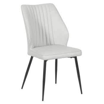 Трапезен стол Carmen LAREDO Y, до 100kg., еко кожа, прахово боядисана метална база, светлосив | JAR Computers Carmen LAREDO Y еко кожа - светлосив 3532141