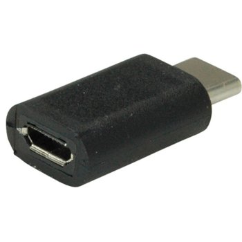 Адаптер Roline 12.99.3191, от USB Type-C(м) към USB Micro B(ж), черен | JAR Computers ROLINE 12.99.3191