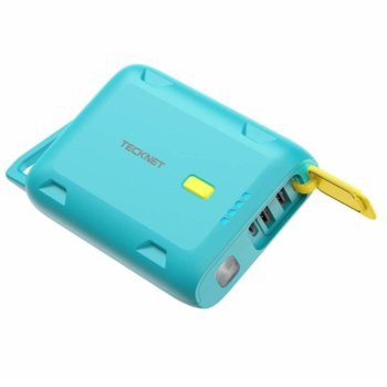 Външна батерия /power bank/ TeckNet EBT01153LA01, 10000 mAh, синя, USB Type-C, 2x USB Type-A, USB micro B, водоустойчива | JAR Computers TeckNet EBT01153LA01