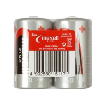 Батерии цинкови Maxell R20, 1.5V, 2 бр. image