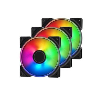 Вентилатор 140mm Fractal Design Prisma AL-14 PWM RGB (3-pack), 4-pin, 1700rpm, 3 броя | JAR Computers Fractal Design Prisma AL-14 PWM RGB 3бр