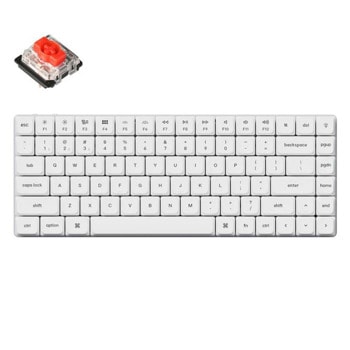Клавиатура Keychron K3 White Pro QMK/VIA (K3P-Q1), механична, Hot-Swappable Gateron Low Profile Red суичове, безжична, гейминг, RGB подсветка, бяла, USB, Bluetooth | JAR Computers Keychron K3 Pro White QMK/VIA K3P-Q1