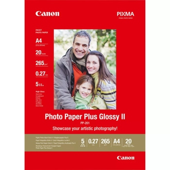 Хартия Canon Plus Glossy II PP-201, A4, 20 страници, High Gloss | JAR Computers Plus Glossy II PP-201 A4